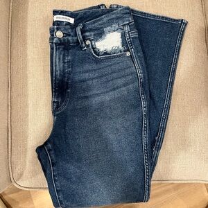 Good American Dark Blue Distressed Jeans